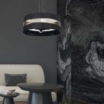 Lampadario su filo ULTIMO 3xE27/60W/230V nero