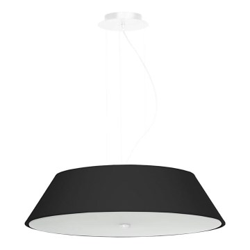 Lampadario su filo VEGA 5xE27/60W/230V d. 60 cm nero