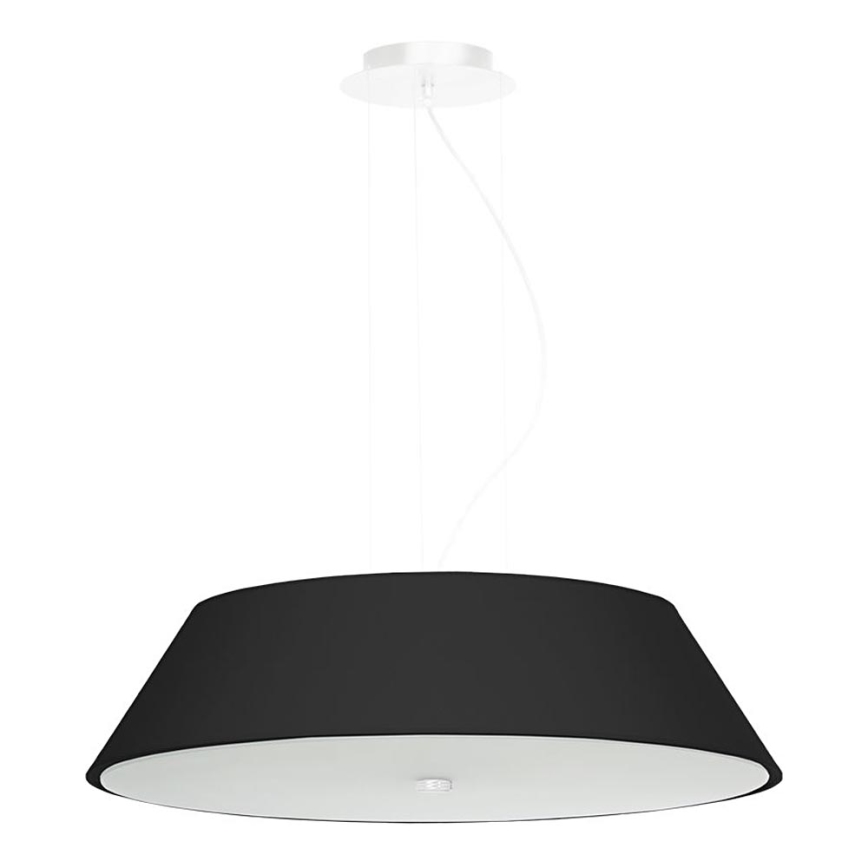 Lampadario su filo VEGA 5xE27/60W/230V d. 60 cm nero