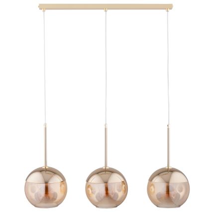 Lampadario su filo VOLDA 3xE27/60W/230V ottone
