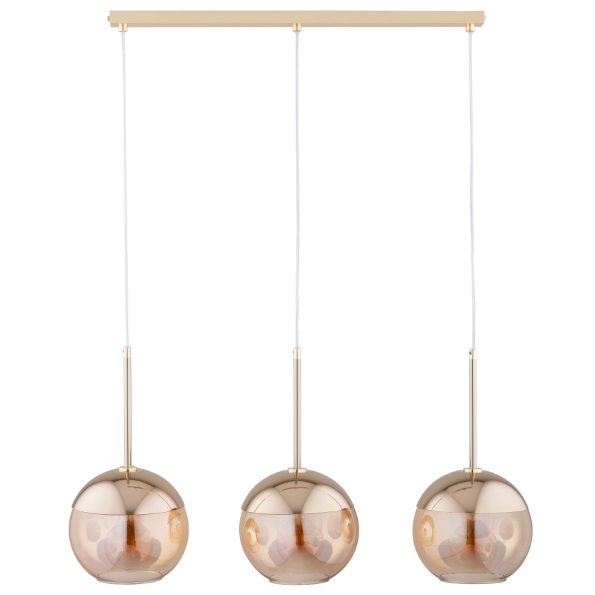 Lampadario su filo VOLDA 3xE27/60W/230V ottone