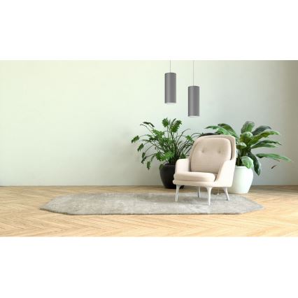 Lampadario su filo ZIK 1xE27/40W/230V grigio