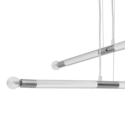 Lampadario su fune BASTONE WHITE 4xE14/40W/230V