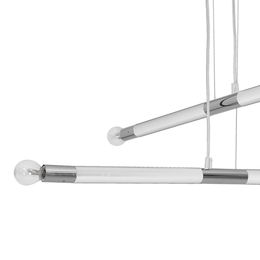 Lampadario su fune BASTONE WHITE 4xE14/40W/230V
