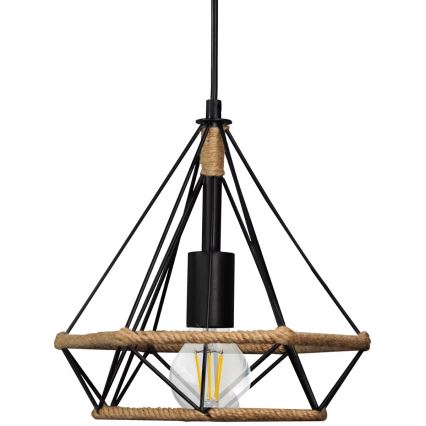 Lampadario su fune BROXTON 1xE27/20W/230V