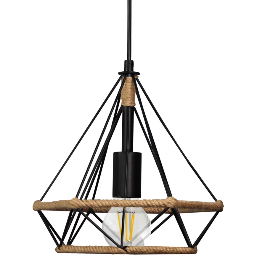 Lampadario su fune BROXTON 1xE27/20W/230V