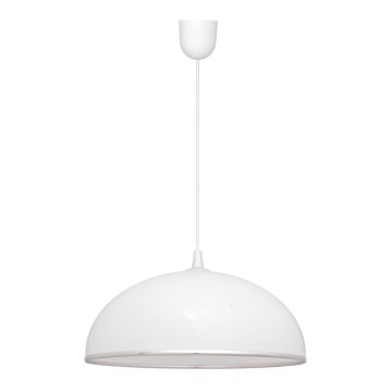 Lampadario su fune CIRCLE 1xE27/15W/230V bianco