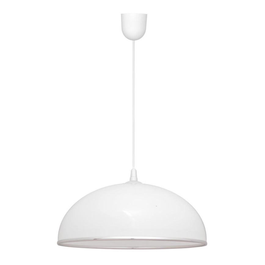 Lampadario su fune CIRCLE 1xE27/15W/230V bianco