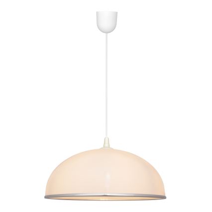 Lampadario su fune CIRCLE 1xE27/15W/230V bianco