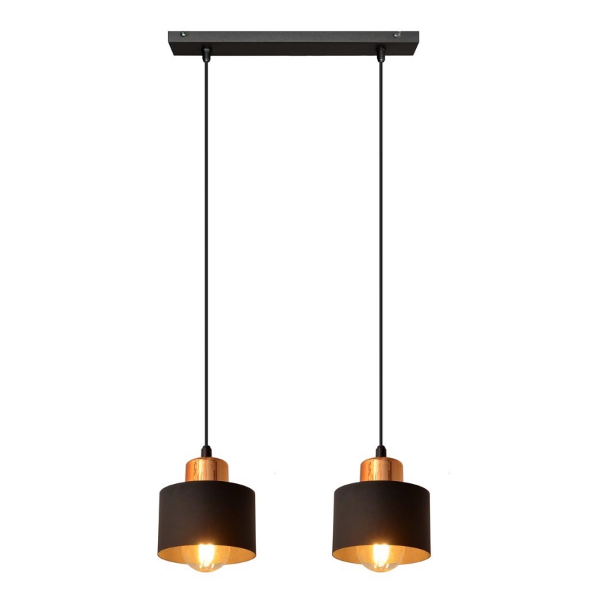 Lampadario su fune EDISON 2xE27/15W/230V
