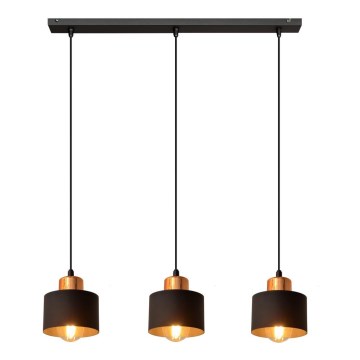 Lampadario su fune EDISON 3xE27/15W/230V
