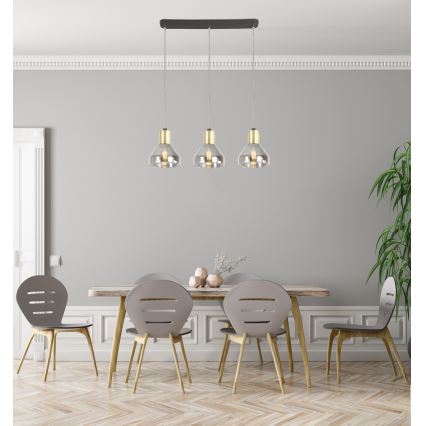 Lampadario su fune GREGORY 3xE14/40W/230V