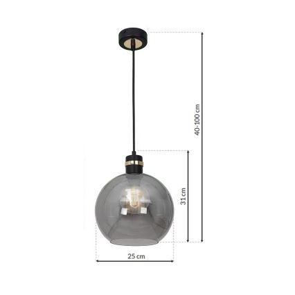 Lampadario su fune OMEGA 1xE27/60W/230V