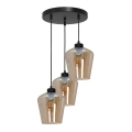 Lampadario su fune SANTIAGO 3xE27/60W/230V marrone