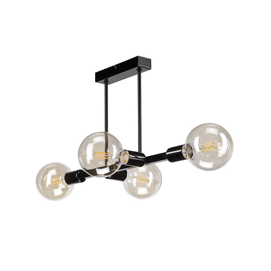 Lampadario su palo ASTRID 4xE27/60W/230V nero