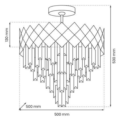 Lampadario su palo CARISMA 9xE14/40W/230V cromo opaco