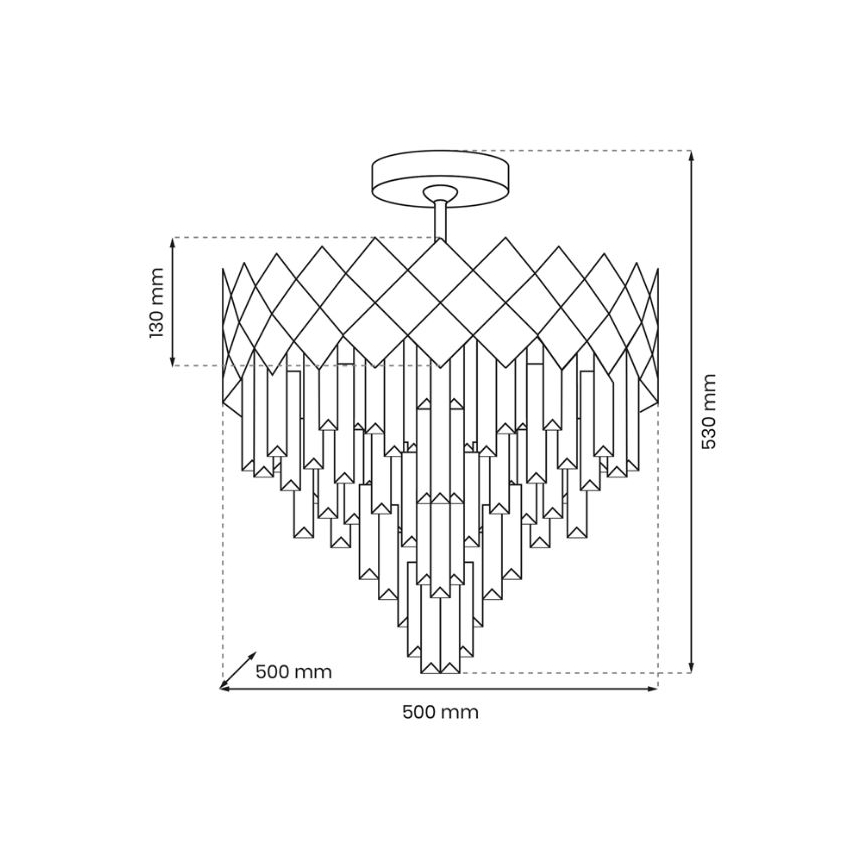 Lampadario su palo CARISMA 9xE14/40W/230V cromo opaco