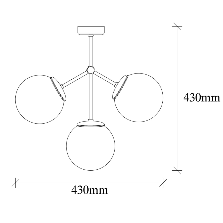 Lampadario su palo  DAMAR 3xE27/40W/230V