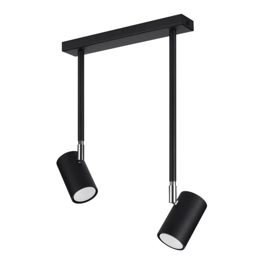 Lampadario su palo NORANO 2xGU10/40W/230V nero