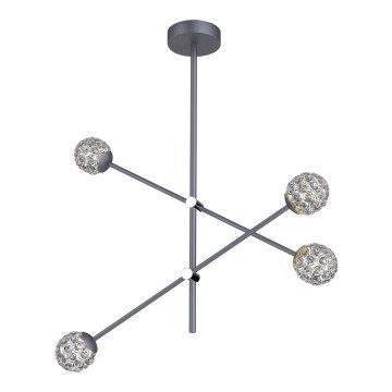 Lampadario su palo PAKSOS 4xG9/5W/230V grigio