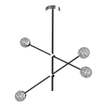 Lampadario su palo PAKSOS 4xG9/5W/230V nero