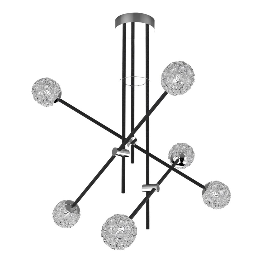 Lampadario su palo PAKSOS 6xG9/5W/230V nero