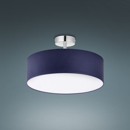 Lampadario su palo RONDO 4xE27/15W/230V d. 40 cm blu