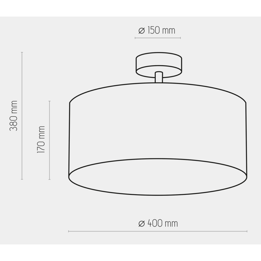 Lampadario su palo RONDO 4xE27/15W/230V d. 40 cm blu