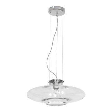 Lampadario UFO 1xE27/60W/230V trasparente