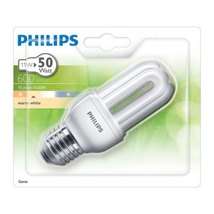 Lampadina a risparmio energetico PHILIPS E27/11W/230V - GENIE