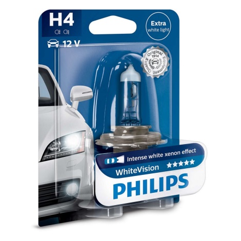 Lampadina allo xeno per auto Philips WHITE VISION 12342WHVB1 H4 P43t-38/55W/12V 4300K