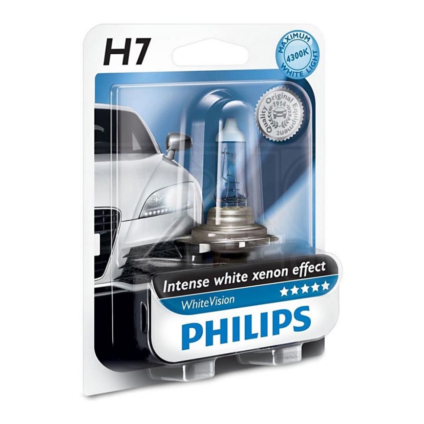 Lampadina allo xeno per auto Philips WHITEVISION 12972WHVB1 H7 PX26d/55W/12V 3700K