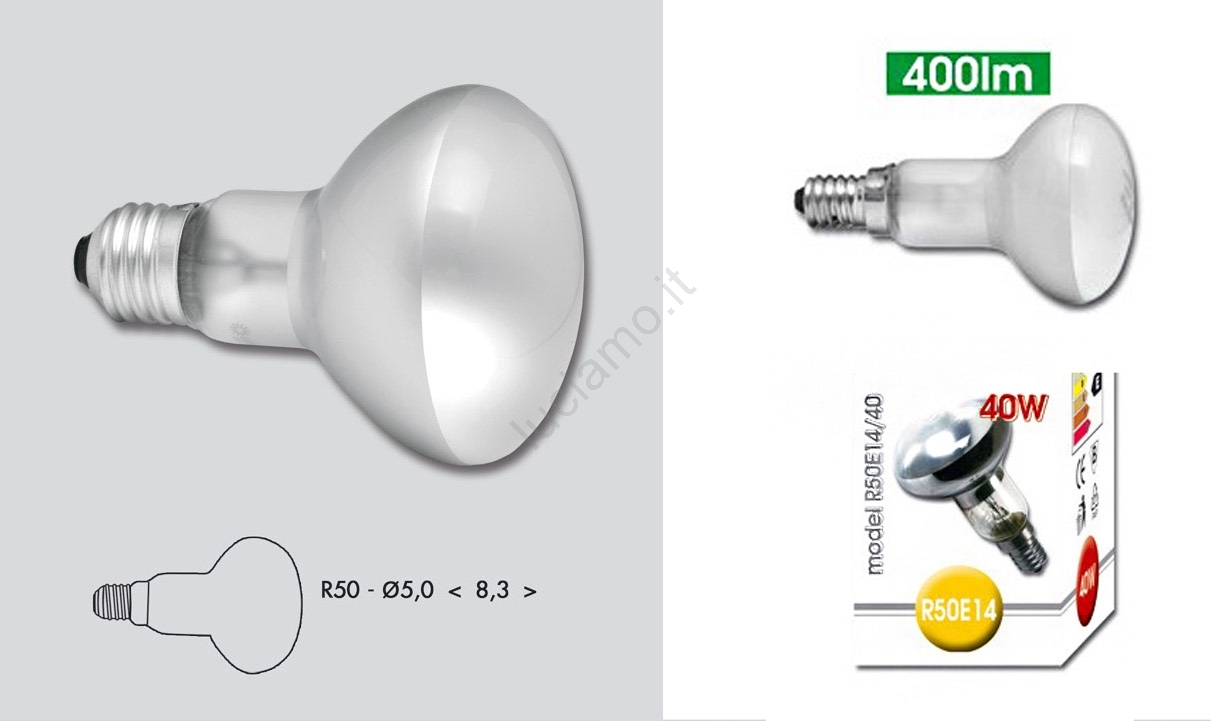 Lampadina alogena E14/42W/230V 2700K - Osram