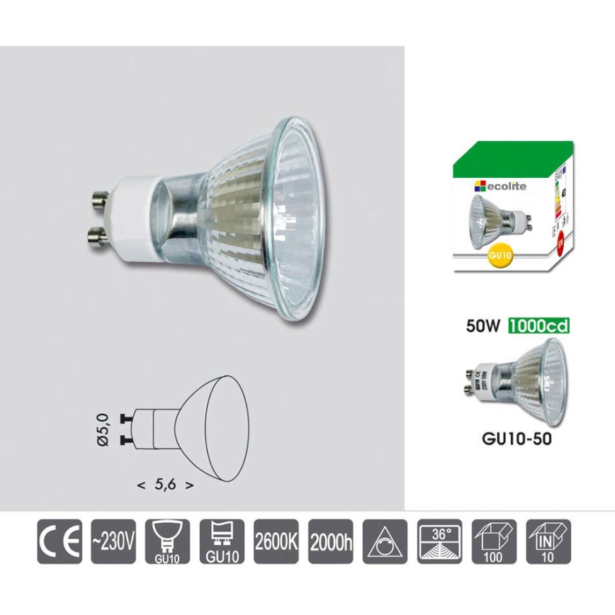 Lampadina alogena GU10/50W/230V