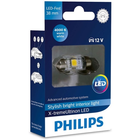 Lampadina Auto LED Philips X-TREME ULTINON 128584000KX1 LED SV8.5-8/0,8W/12V 4000K
