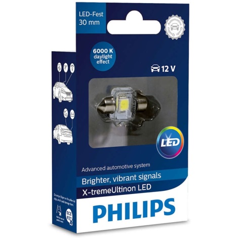 Lampadina Auto LED Philips X-TREME ULTINON 129416000KX1 LED SV8.5–8/0,8W/12V 6000K