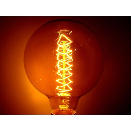 Lampadina decorativa dimmerabile per uso intensivo SELRED G125 E27/60W/230V 2200K