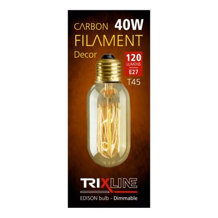 Lampadina decorativa dimmerabile VINTAGE T45 E27/40W/230V