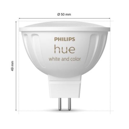Lampadina dimmerabile LED RGBW Philips Hue White And Color Ambiance GU5,3/MR16/6,3W/12V 2000-6500K
