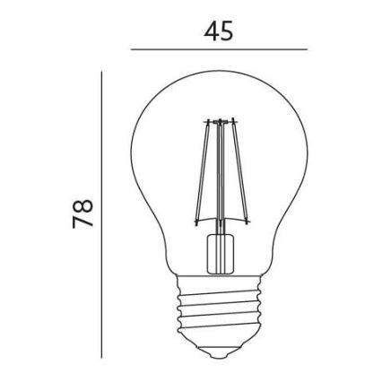 Lampadina LED 1xE27/4W/230V 3000K