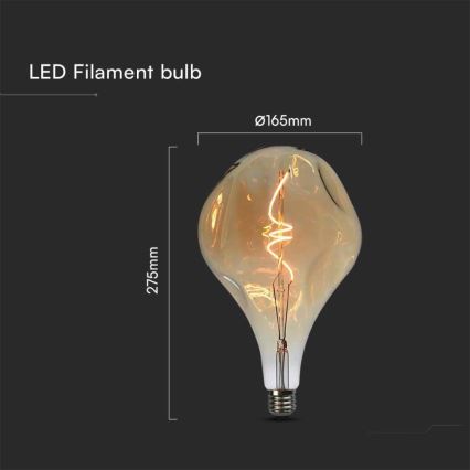 Lampadina LED a filamento A165 E27/4W/230V 1800K