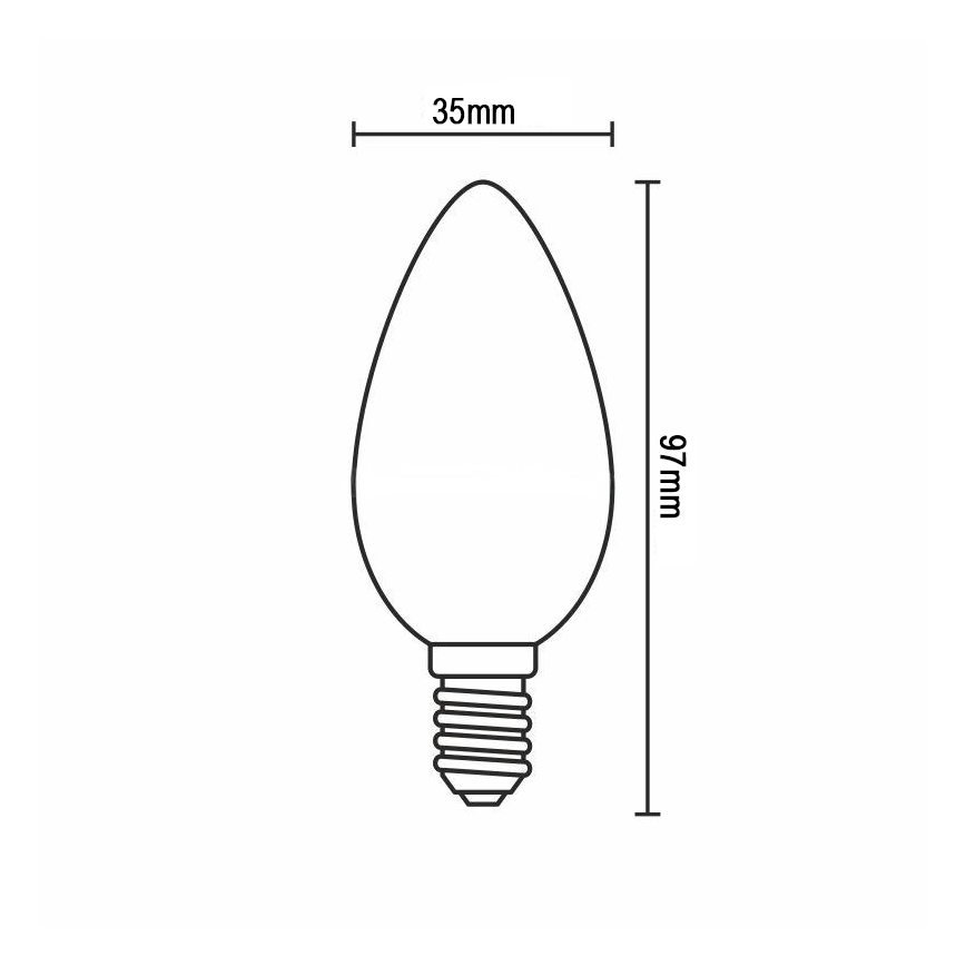 Lampadina LED a filamento C37 E14/6W/230V 4000K
