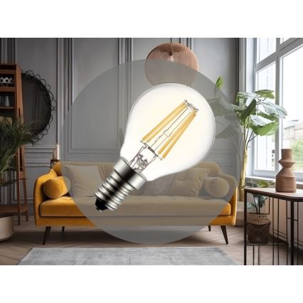 Lampadina LED a filamento G45 E14/6W/230V 3000K