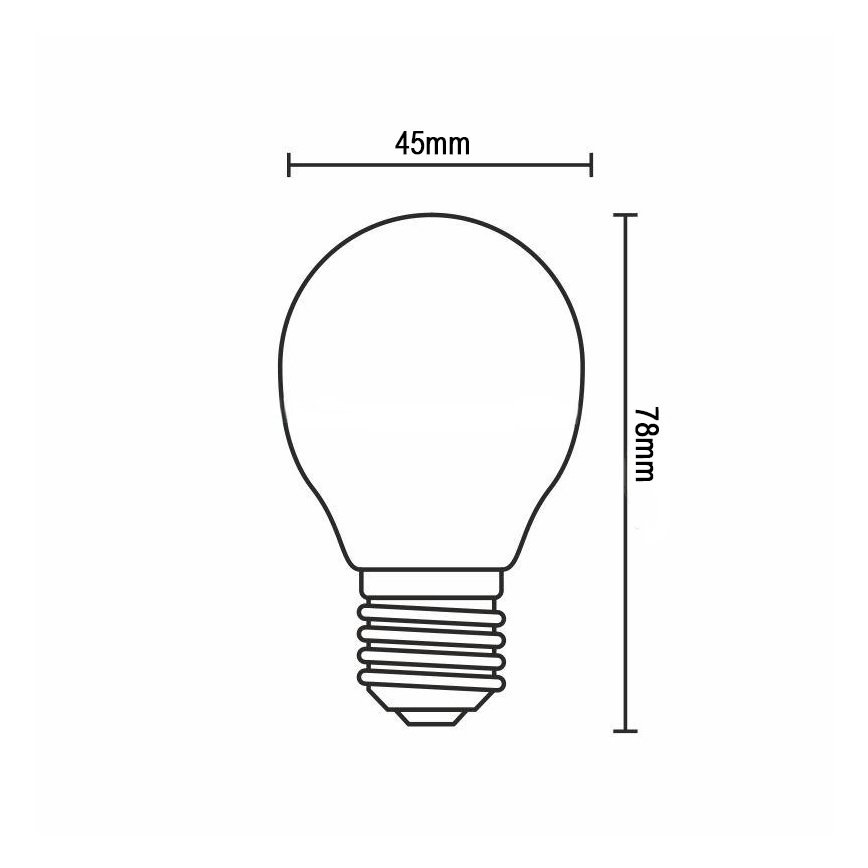 Lampadina LED a filamento G45 E14/6W/230V 4000K