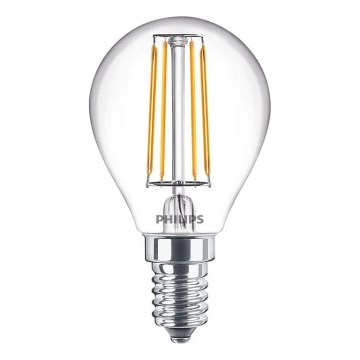 Lampadina LED a filamento Philips E14/4,3W/230V 4000K