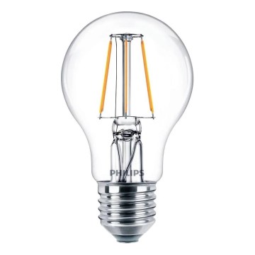 Lampadina LED a filamento Philips E27/4,3W/230V 4000K