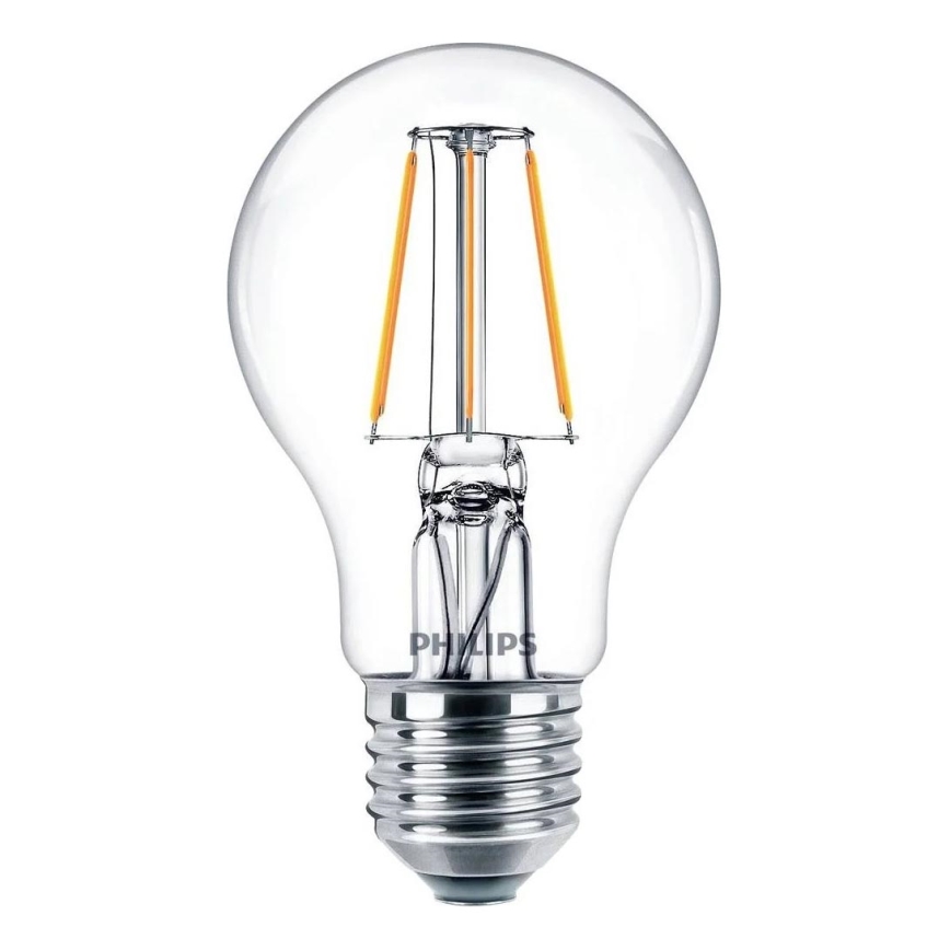Lampadina LED a filamento Philips E27/4,3W/230V 4000K