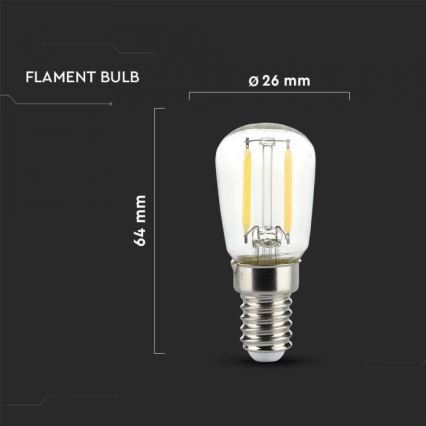 Lampadina LED a filamento ST26 E14/2W/230V 6500K