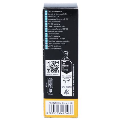 Lampadina LED a filamento T25 E14/6W/230V 3000K - BRILAGI