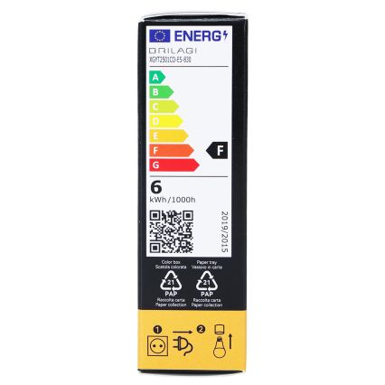 Lampadina LED a filamento T25 E14/6W/230V 3000K - BRILAGI